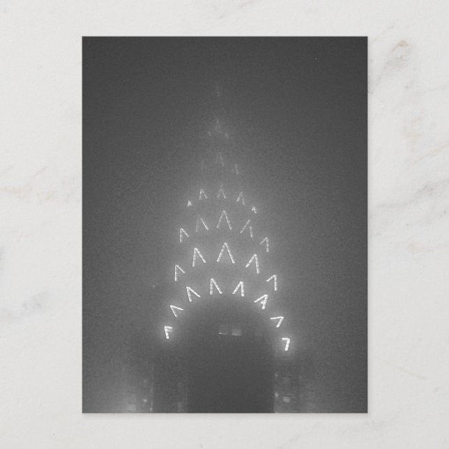 Chrysler Buiding in Fog Postcard (Front)