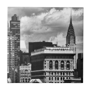 Chrysler Building, Flatiron Building, Sky House BW Ceramic Tile