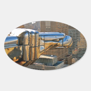 Chrysler Building: Gargoyle Oval Sticker