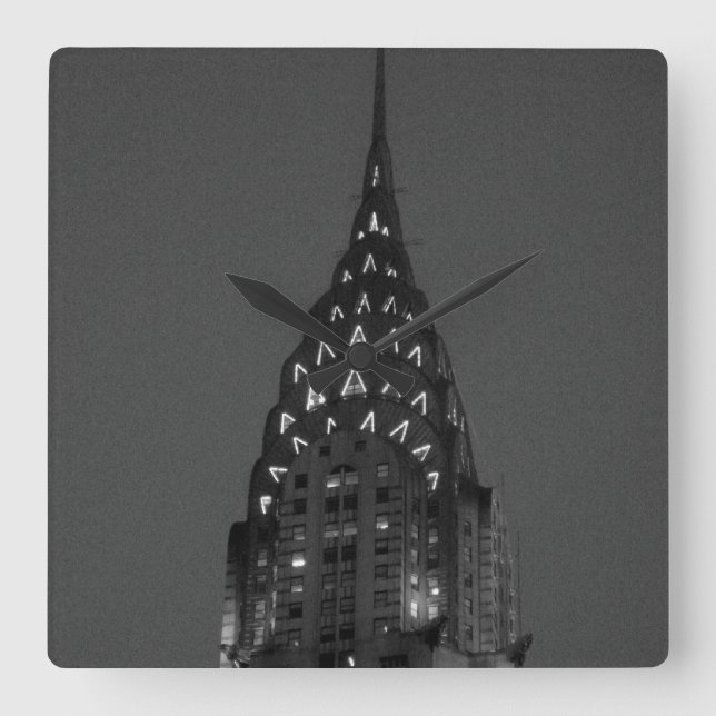 Chrysler Building Square Wall Clock (Front)