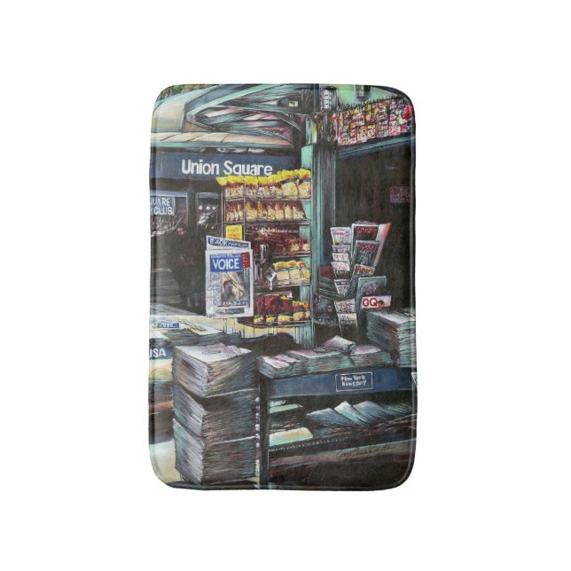 Chrysocolia Morning, Union Square, NYC Bath Mat (Front Vertical)