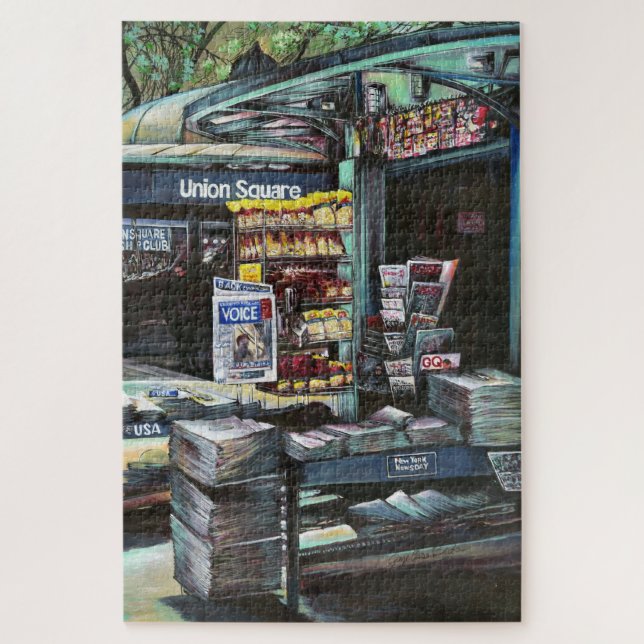 Chrysocolia Morning, Union Square, NYC Jigsaw Puzz Puzzle (Vertical)