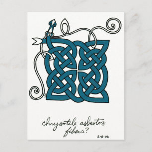 Chrysotile Asbestos Fibre postcard