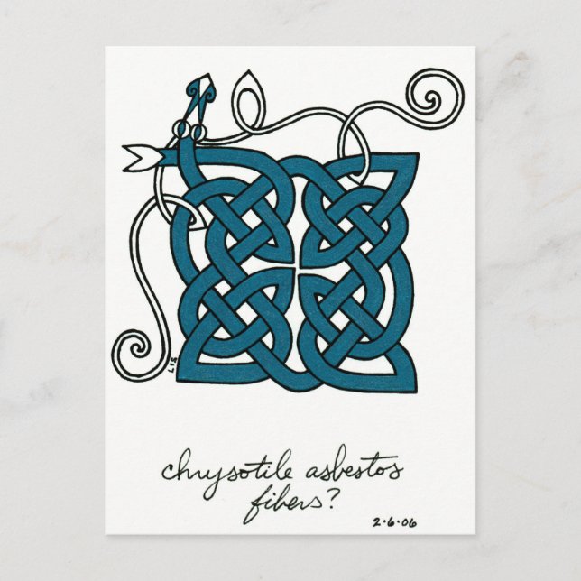 Chrysotile Asbestos Fibre postcard (Front)