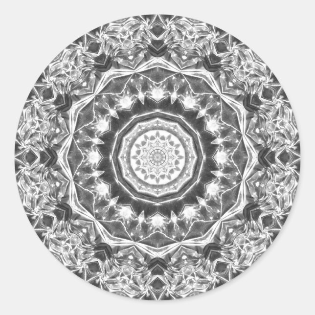 Chrystal Kaleidoscope 04 Classic Round Sticker (Front)