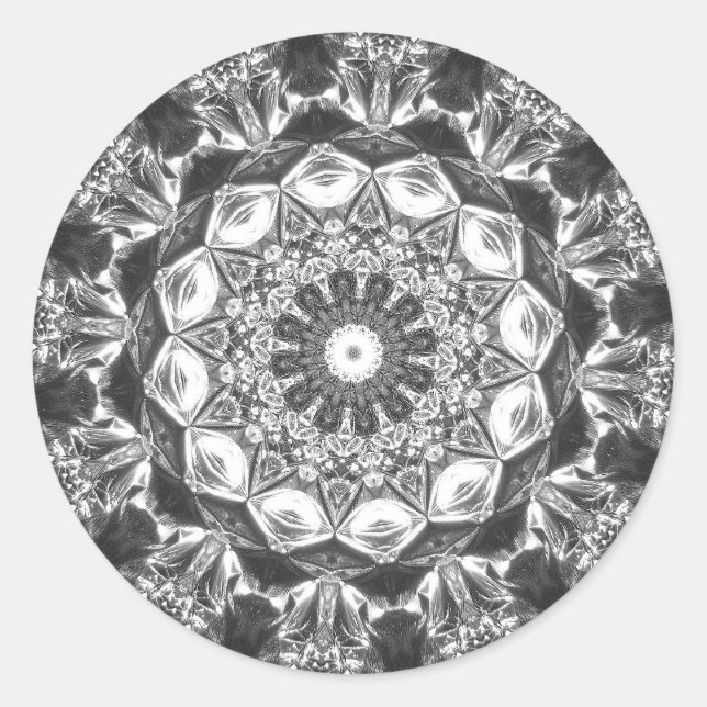 Chrystal Kaleidoscope 07 Classic Round Sticker (Front)