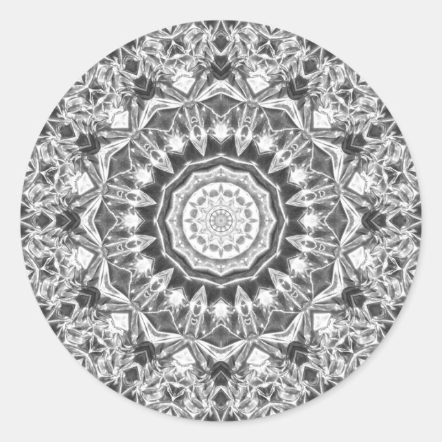 Chrystal Kaleidoscope 08 Classic Round Sticker (Front)