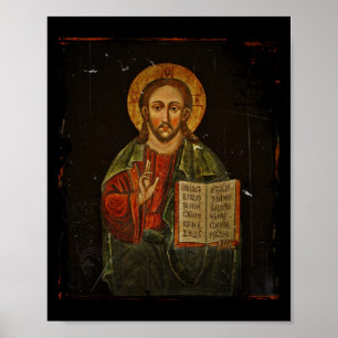 Chrystus Pantokrator Icon (Jesus) Poster