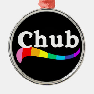 CHUB Gay Body Type Big and Beautiful Pride Month Metal Ornament