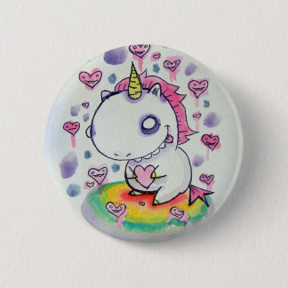Chubbles the Unicorn 6 Cm Round Badge
