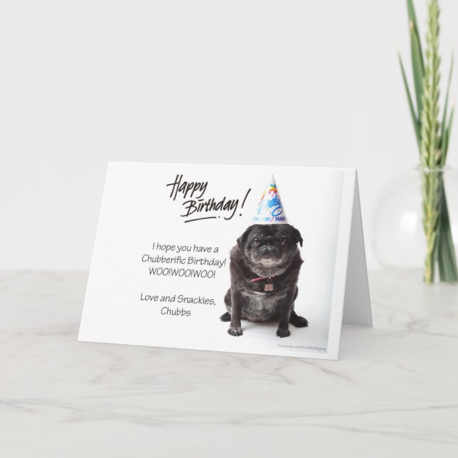 Chubbs The Wampug Birthday Card (Front)
