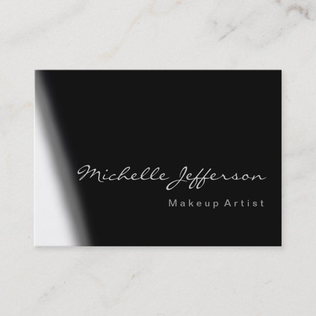Chubby Artist Grey Black White Business Card (Front)