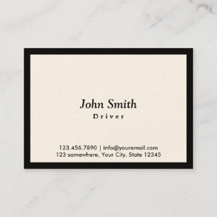 Chubby Black Border Driver Business Card