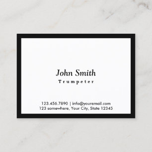 Chubby Black Border Trumpeter Business Card