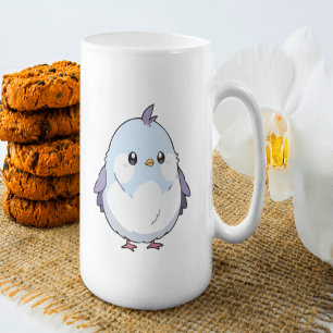 Chubby  blue Bird anime - Adorable mug bird 