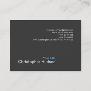 Chubby Blue Grey Photography Business Card
