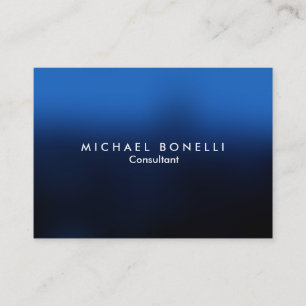 Chubby Blue Stylish Minimalist Business Card