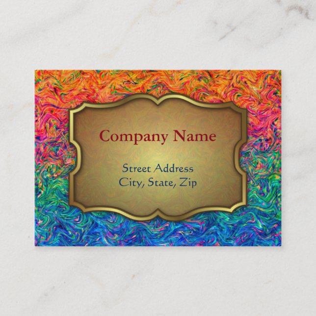 Chubby Business Card Fluid Colours (Front)