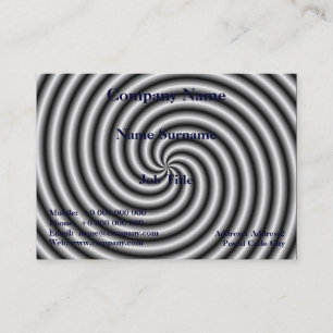 Chubby Business Card The Swirl in Black and White