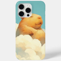 Chubby Capybara Resting on a Cloud