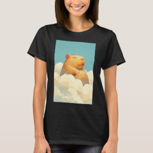 Chubby Capybara Resting on a Cloud T-Shirt