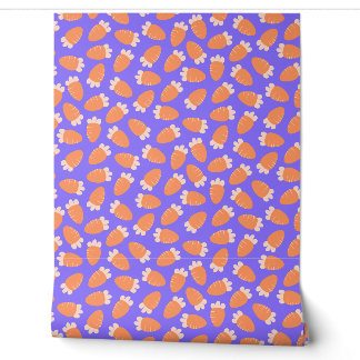 Chubby Carrots Lavender Wallpaper