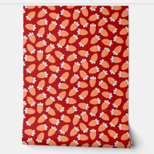 Chubby Carrots Red Wallpaper