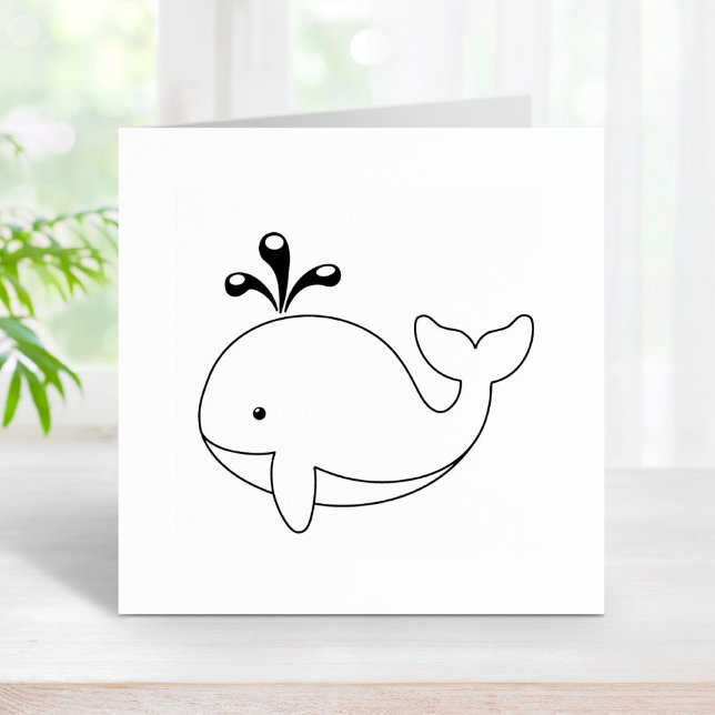Chubby Cartoon Whale Rubber Stamp (Creator Uploaded)