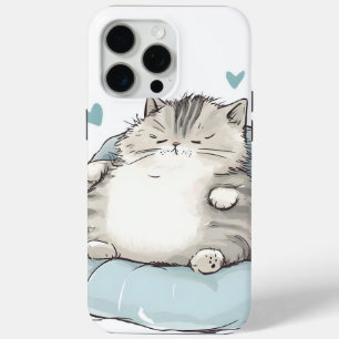 Chubby Cat Chill Vibes iPhone 15 Pro Max Case