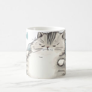 Chubby Cat Chill Vibes Coffee Mug