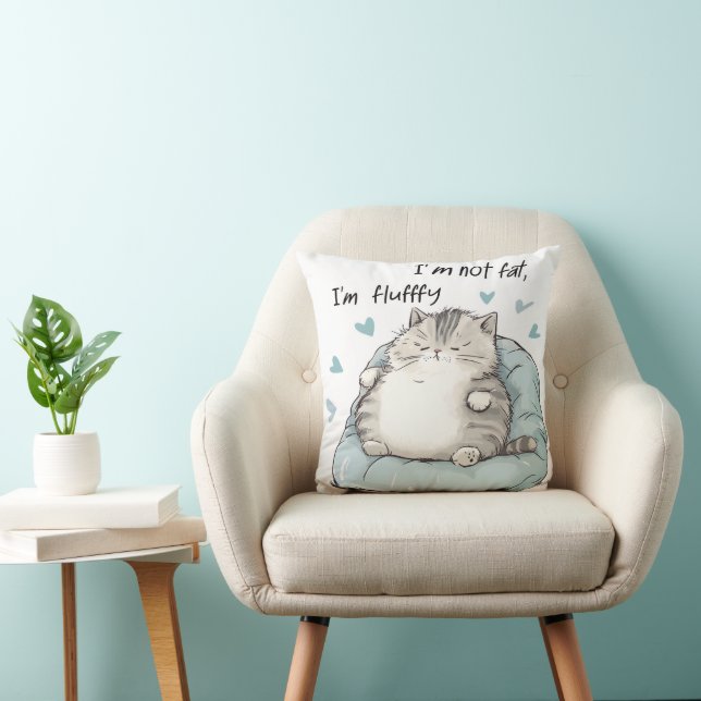 Chubby Cat Chill Vibes Cushion (Chair)