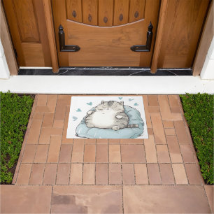 Chubby Cat Chill Vibes Doormat