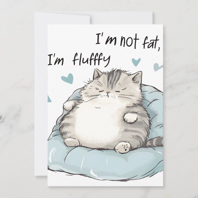 Chubby Cat Chill Vibes Holiday Card (Front)