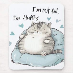 Chubby Cat Chill Vibes Mouse Pad