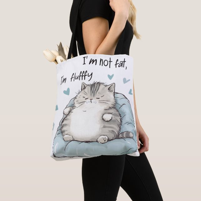 Chubby Cat Chill Vibes Tote Bag (Close Up)