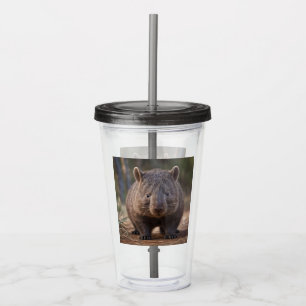 "Chubby Charm: The Adorable Australian Wombat" Acrylic Tumbler