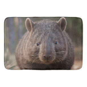 "Chubby Charm: The Adorable Australian Wombat" Bath Mat