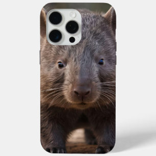 "Chubby Charm: The Adorable Australian Wombat" iPhone 15 Pro Max Case