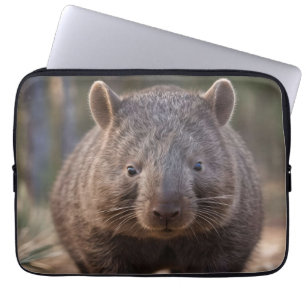 "Chubby Charm: The Adorable Australian Wombat" Laptop Sleeve