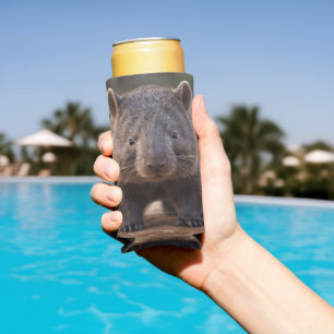 "Chubby Charm: The Adorable Australian Wombat" Seltzer Can Cooler