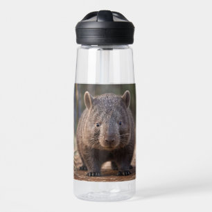 "Chubby Charm: The Adorable Australian Wombat" Water Bottle