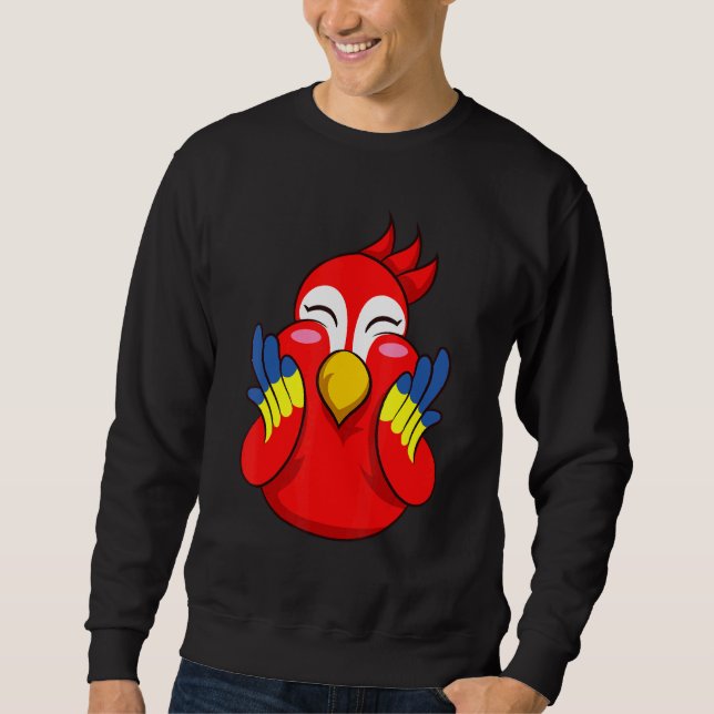 Chubby Cheeks Parrot T Sweatshirt (Front)