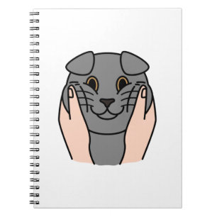 Chubby Cheeks Scottish Fold Cat Notebook