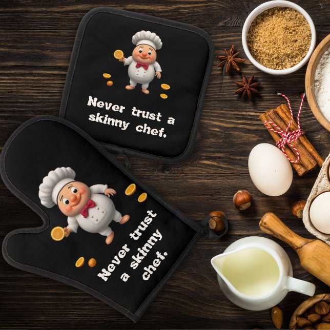 Chubby Chef Kitchen Set - Potholder & Oven Mitt (Creator Uploaded)