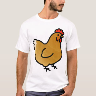 Chubby Chicken Sticker T-Shirt
