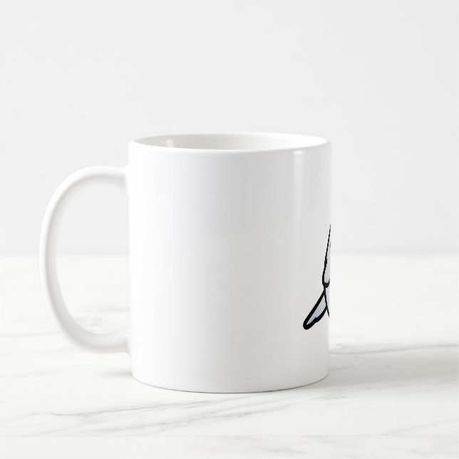 Chubby Cobalt Pallid Quaker Coffee Mug (Left)