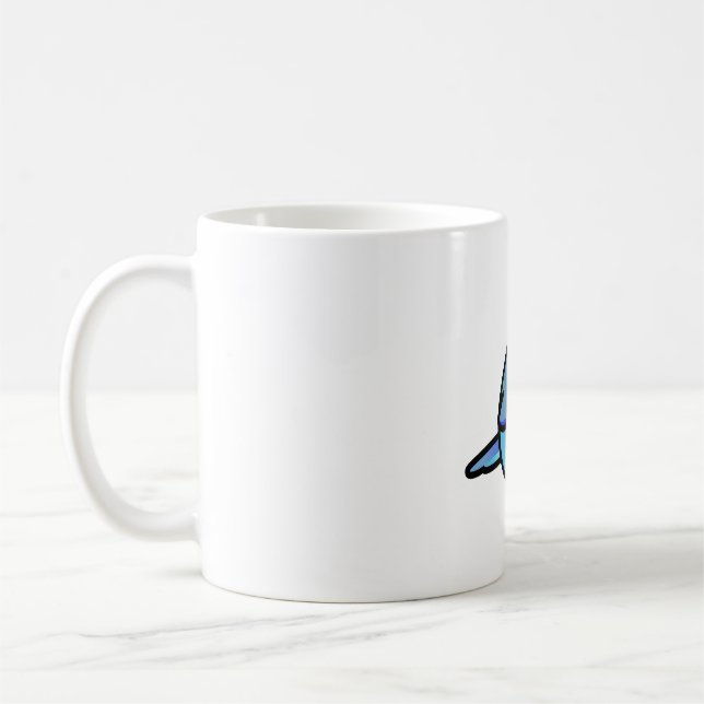 Chubby Cobalt Parrotlet Coffee Mug (Left)