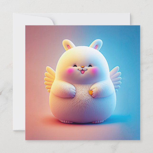Chubby Easter Bunny With Wings (Front)