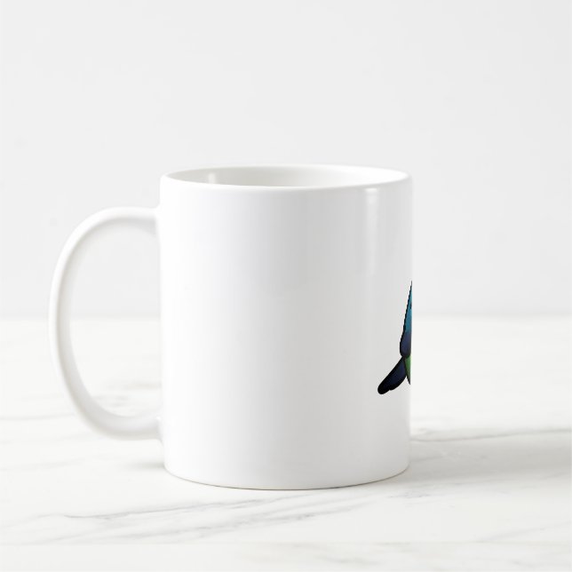 Chubby Fiery-throated Hummingbird Coffee Mug (Left)