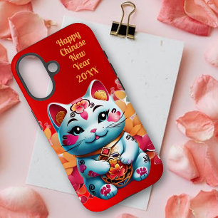 Chubby Fortune Cat Chinese New Year iPhone 16 Case